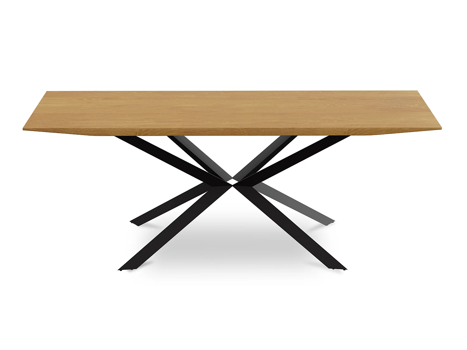 Rechteckiger Esstisch - Industriedesign Holz und Metall - Danr