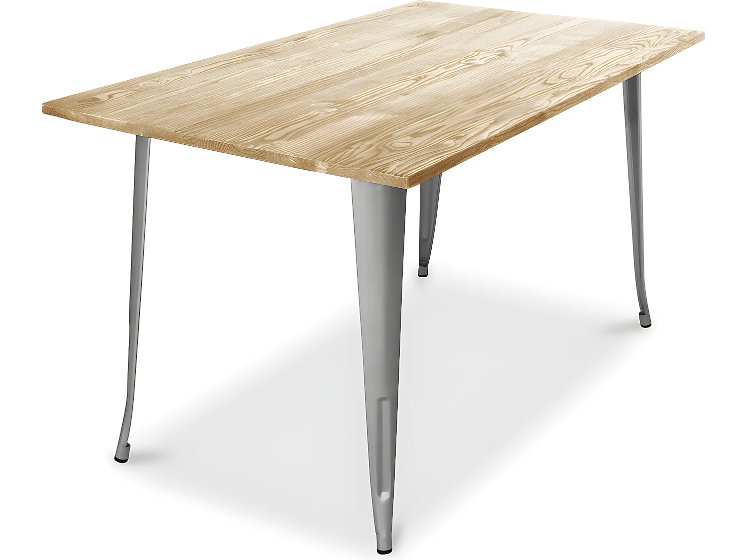 Table à manger rectangulaire - Design industriel - Bois - Troy Acier