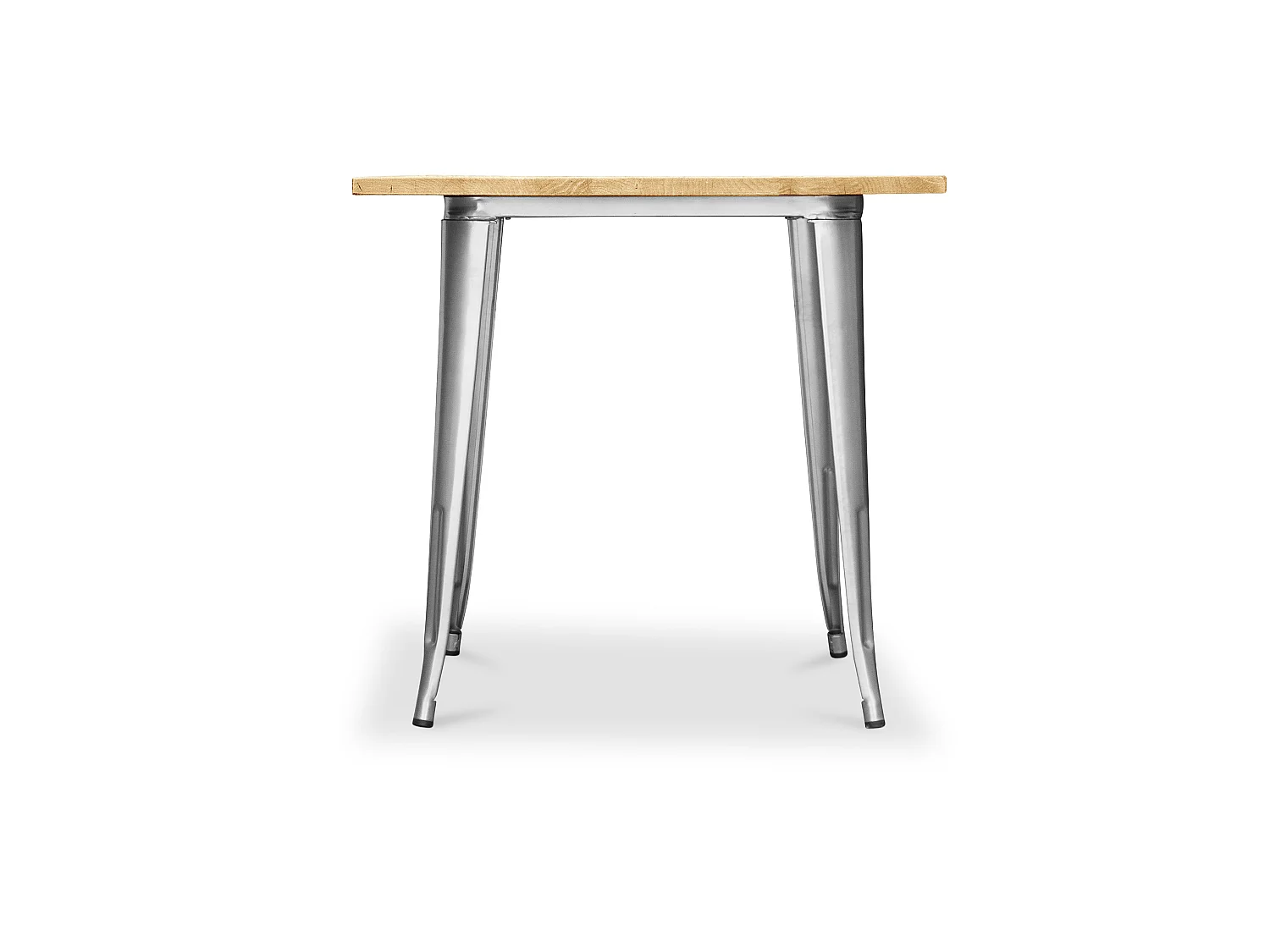 Mesa de Comedor Cuadrada - Diseño Industrial - Madera y Metal - Stylix