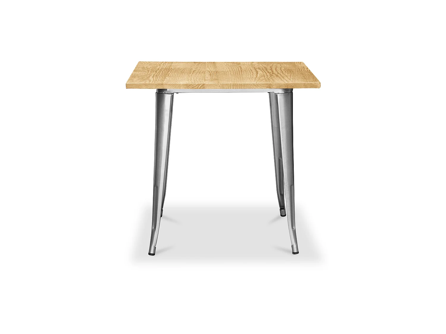 Mesa de Comedor Cuadrada - Diseño Industrial - Madera y Metal - Stylix
