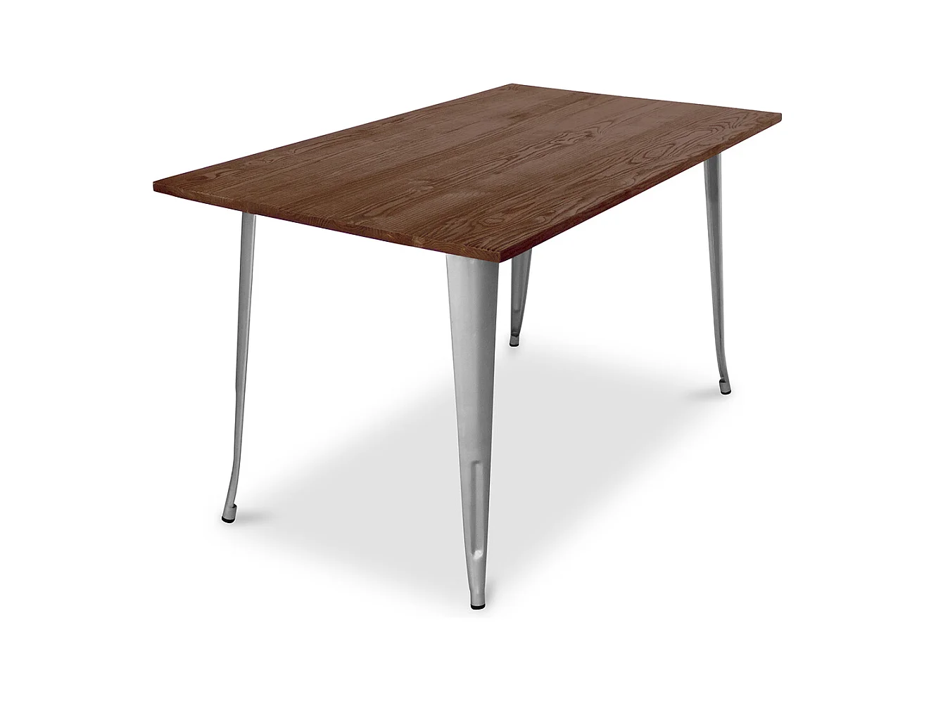 Table à manger rectangulaire - Industrielle - Bois - Tawny Acier