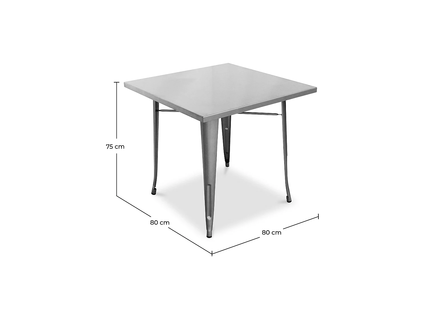 Tavolo da pranzo quadrato Stile Industriale - Stylix