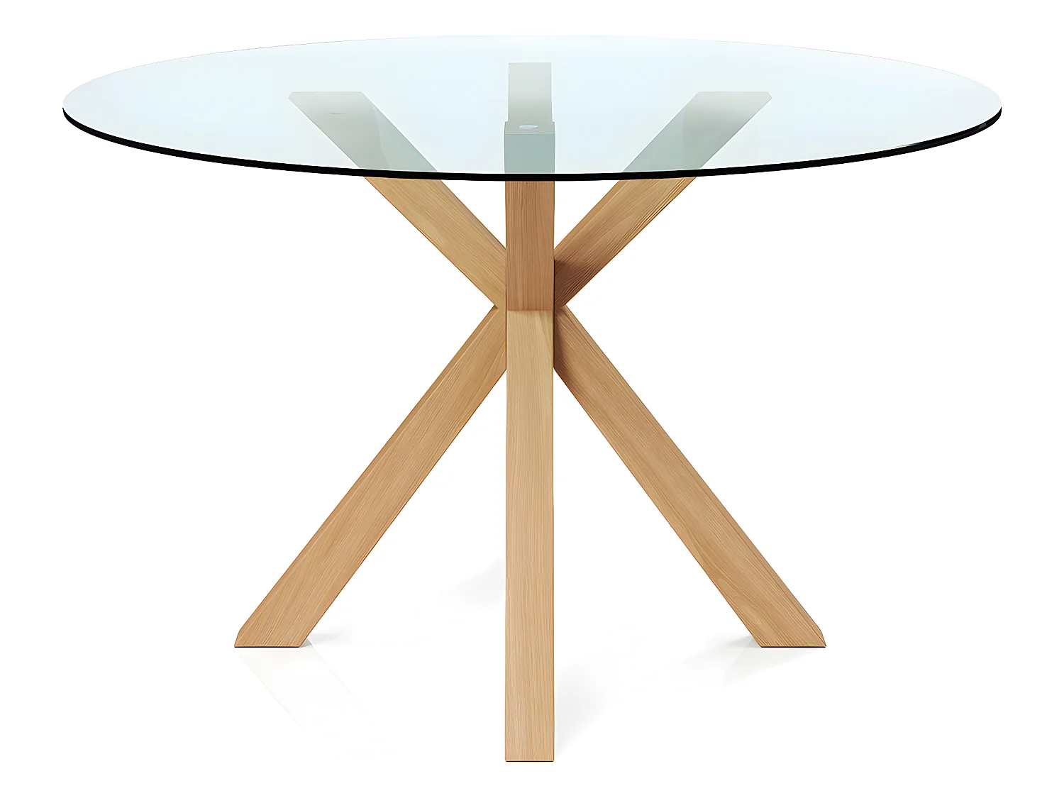 Table à manger ronde - 120CM - Verre  - Tauwa Naturel