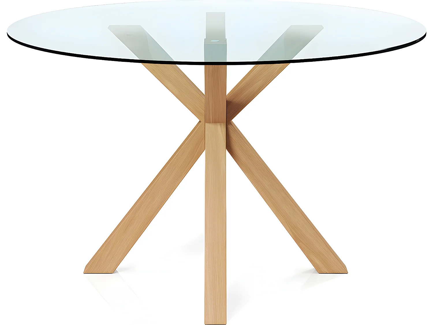 Table à manger ronde - 120CM - Verre  - Tauwa Naturel