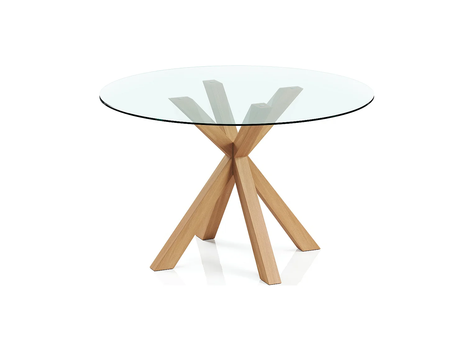 Table à manger ronde - 120CM - Verre  - Tauwa Naturel