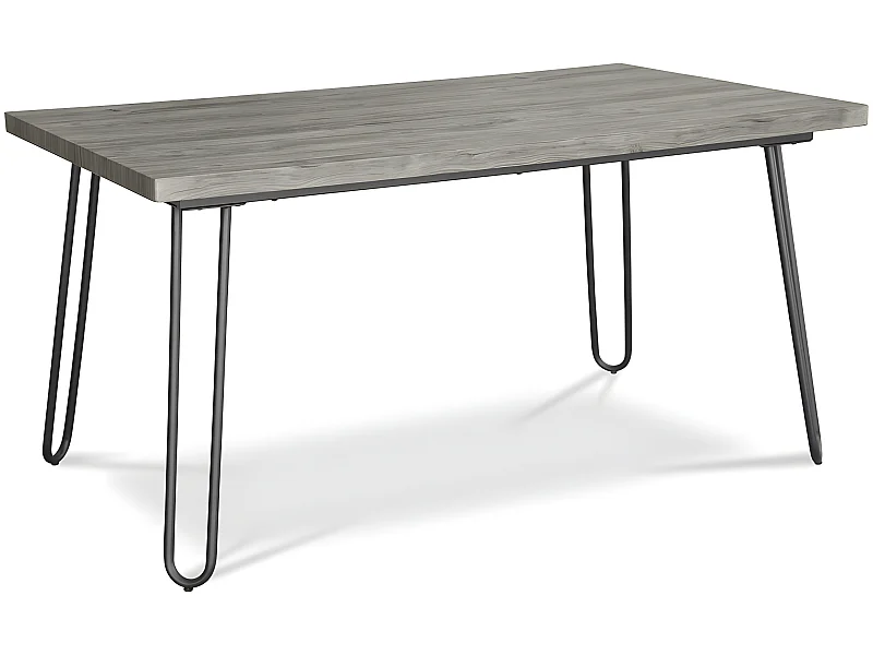Tavolo da pranzo rettangolare - Stile industriale - Legno e metallo - 150 cm - Hairpin