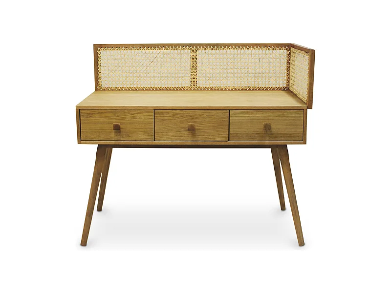 Cannage Schreibtisch aus Mango und Eiche - Oka