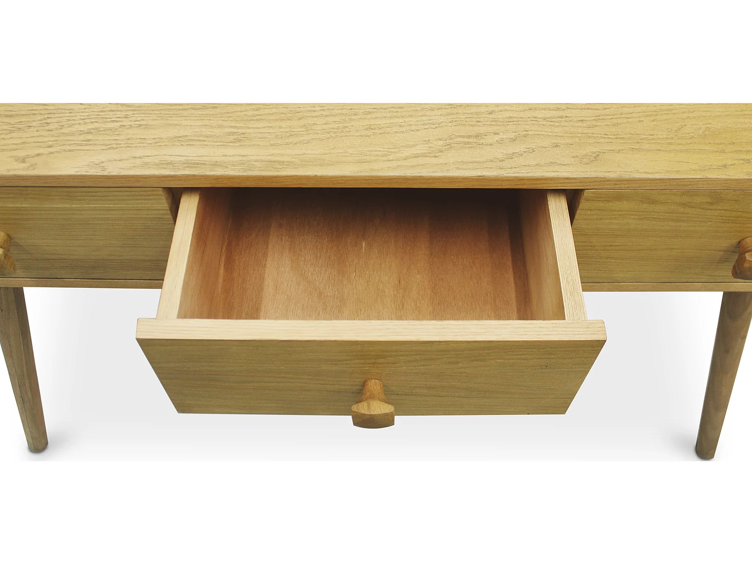 Bureau style Cannage Design en bois naturel - Oka Bois naturel