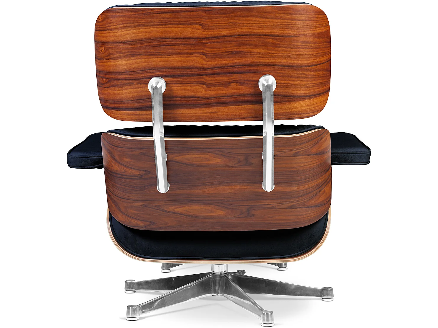 Long Chair & Ottoman Cuir Premium - Palissandre Blanc