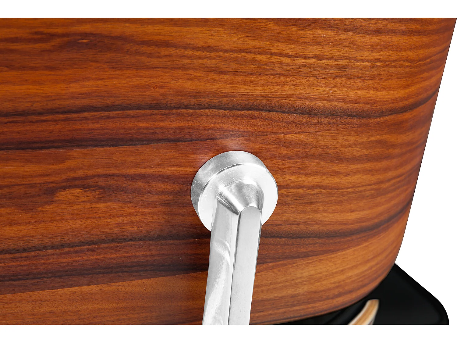 Long Chair & Ottoman Cuir Premium - Palissandre Blanc