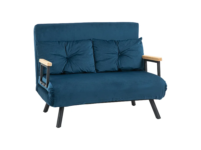 Sofá cama azul 102x73x81 cm HOMCOM
