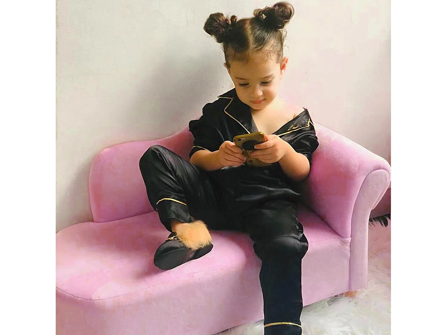 Sillón infantil rosa 80x40x49 cm HOMCOM