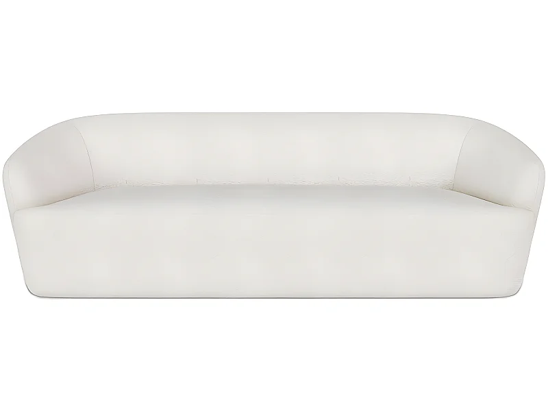 Gebogener 3-Sitzer-Bouclé-Stoffsofa - Bold