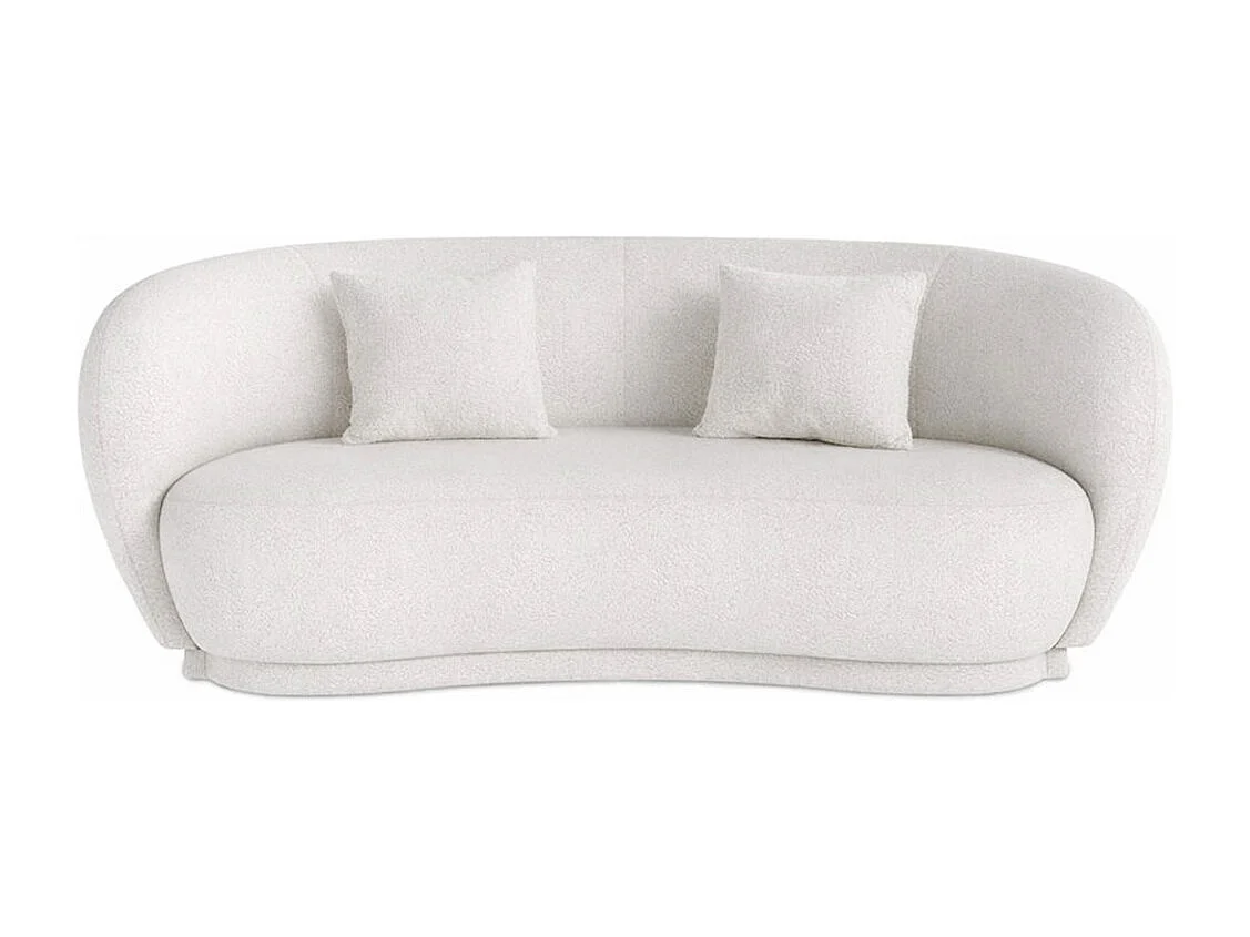 Divano curvo a 3 posti in tessuto Bouclé - Curvy