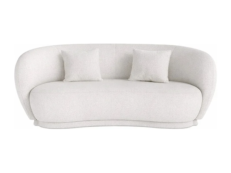 Sofá Curvo de 3 Plazas de Tela Bouclé - Curvy