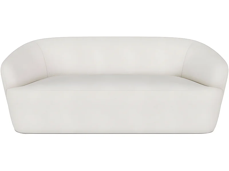 Gebogener 2-Sitzer-Bouclé-Stoffsofa - Bold