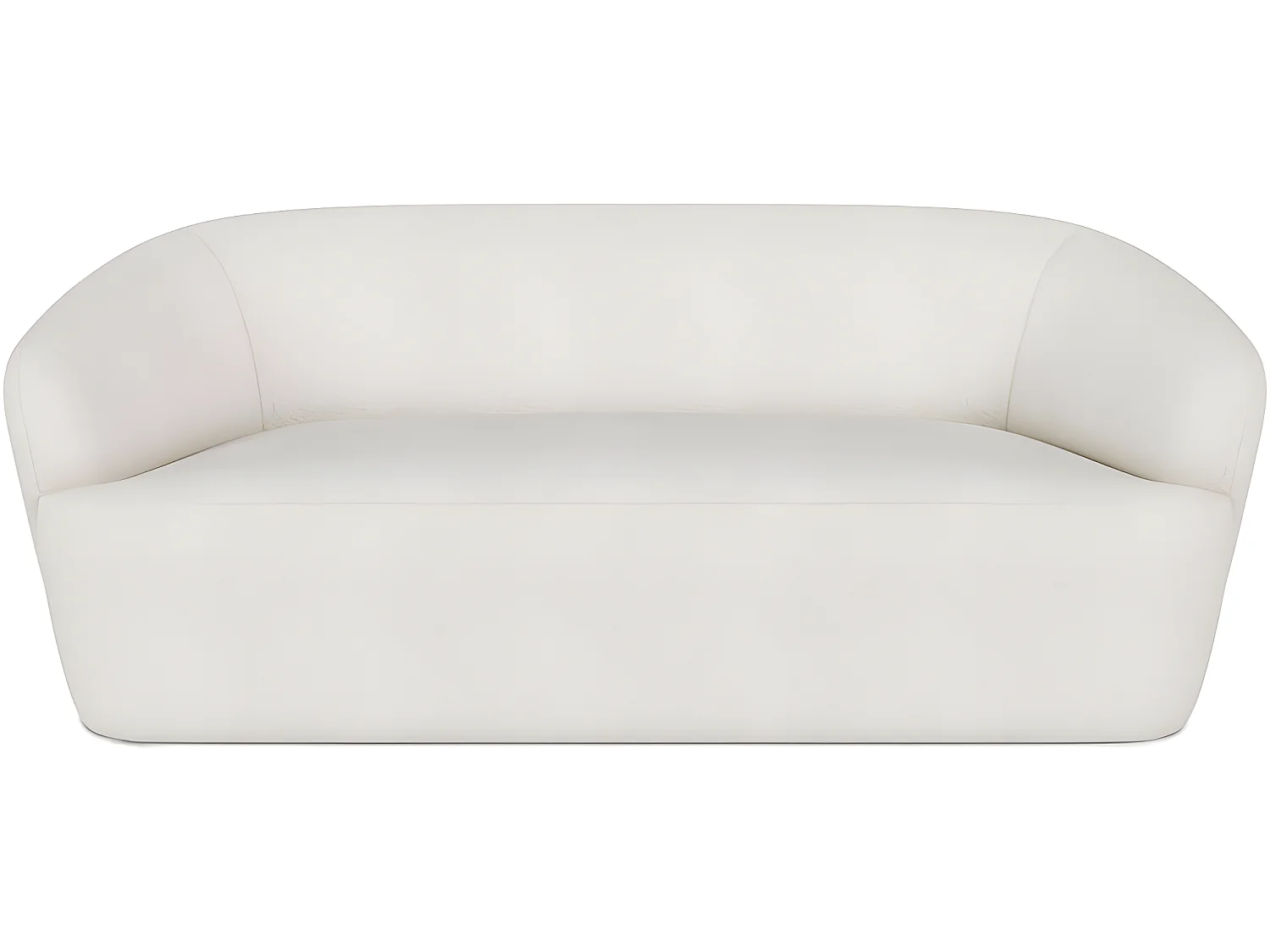 Divano curvo a 2 posti in tessuto Bouclé - Bold