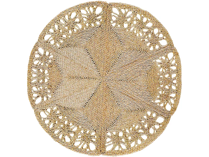 Alfombra Redonda de Yute - Boho Bali - 100 CM - Bilú