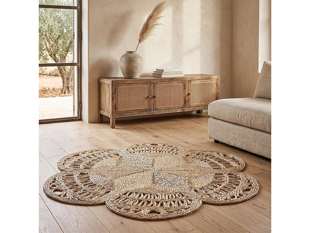 Alfombra Redonda de Yute - Boho Bali - 150 CM - Niluh