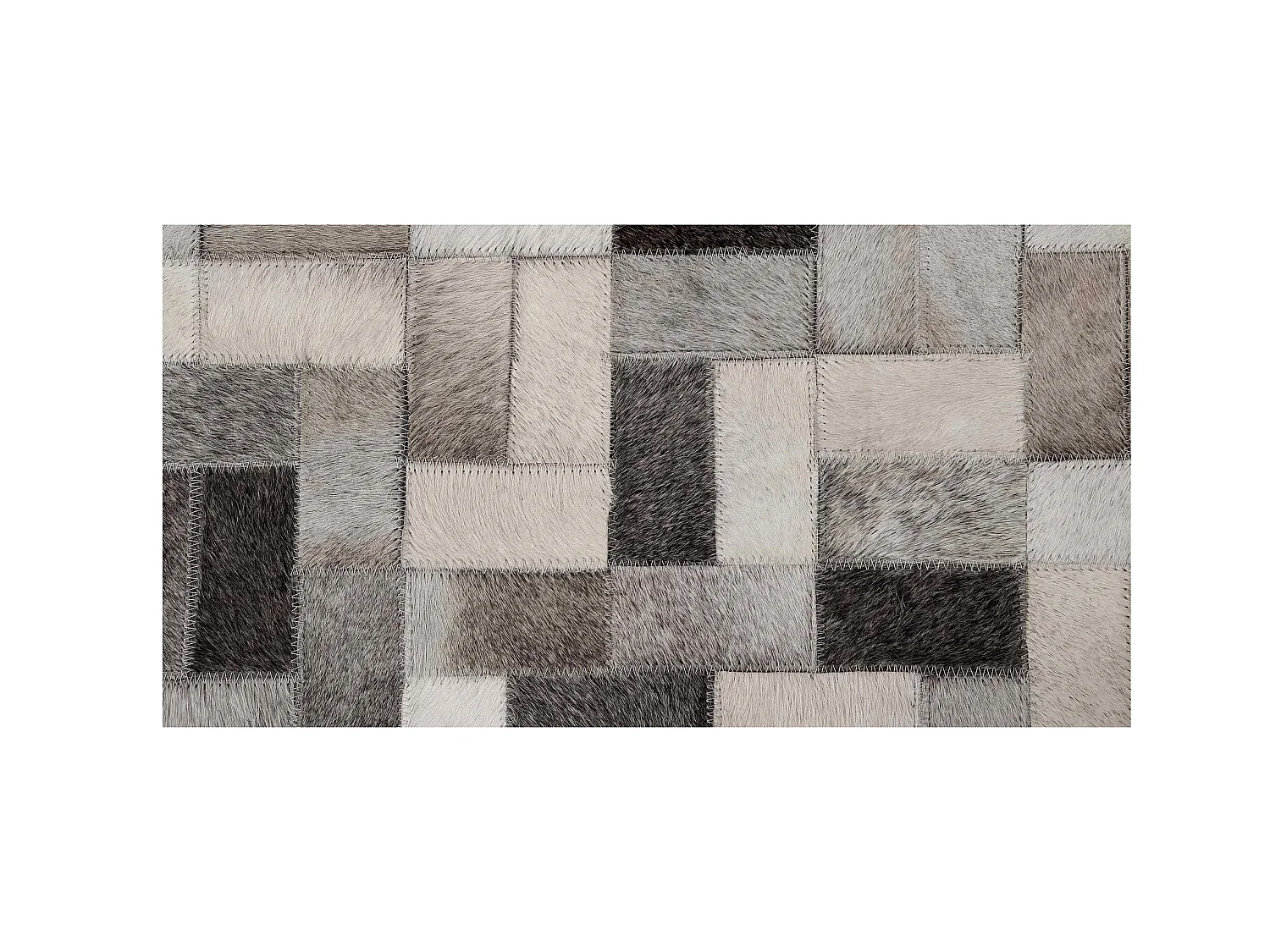 Tapis en cuir végétalien rectangulaire 150 x 200 cm – Hilo Gris