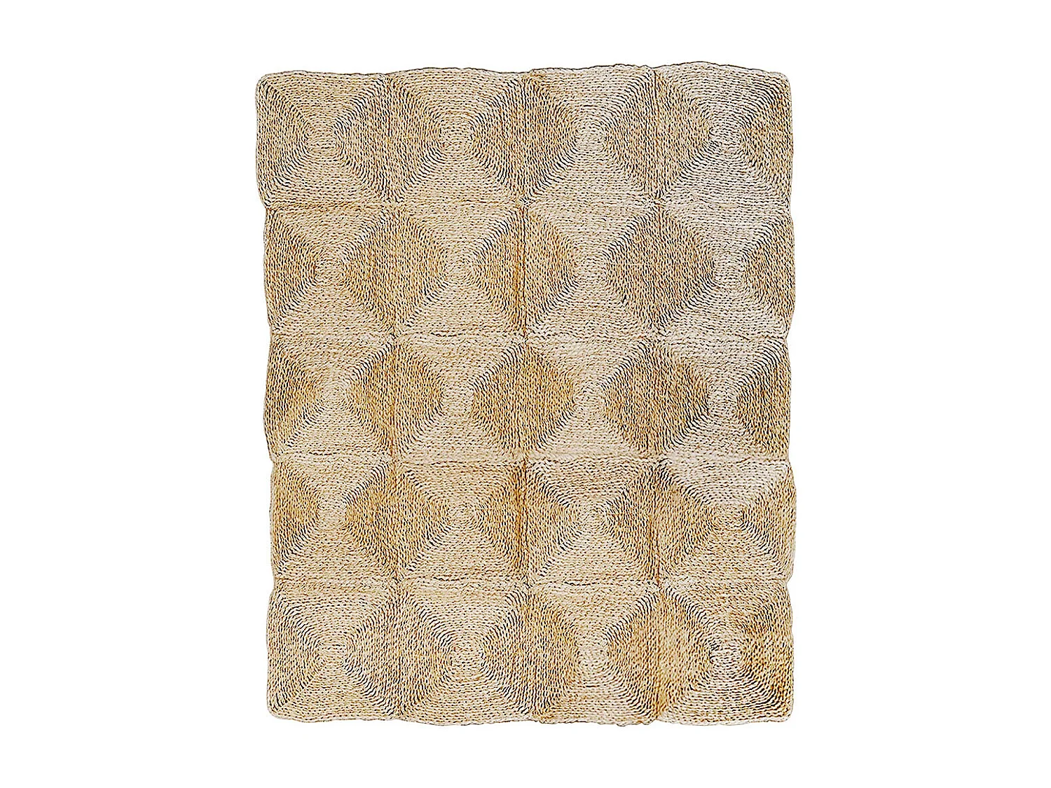 Tapis rectangulaire en jute - Boho Bali - 120x150 CM - Lubya Naturel