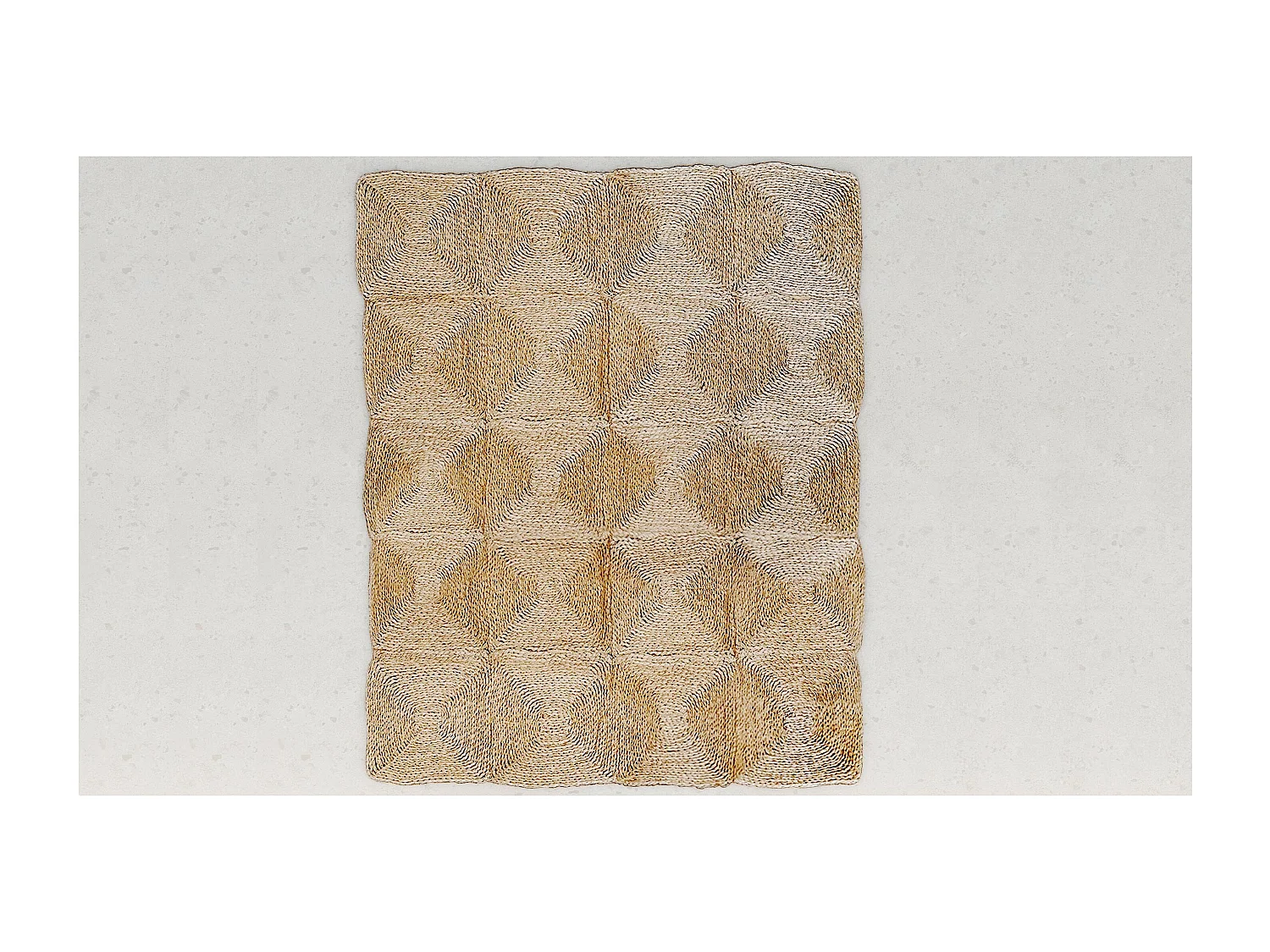 Tapis rectangulaire en jute - Boho Bali - 120x150 CM - Lubya Naturel