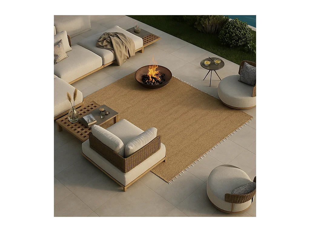 Tappeto rettangolare in iuta - Boho Bali - 150x200 CM - Jaya