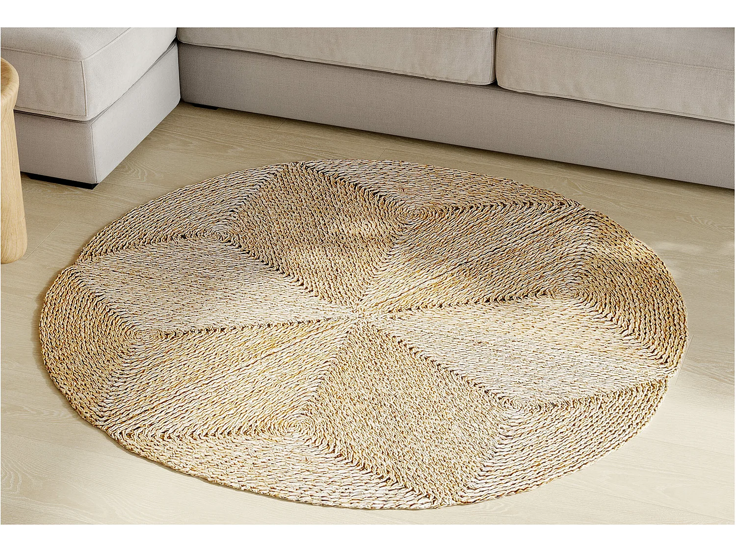 Runder Jute-Teppich - Boho Bali - 100 CM - Gabba