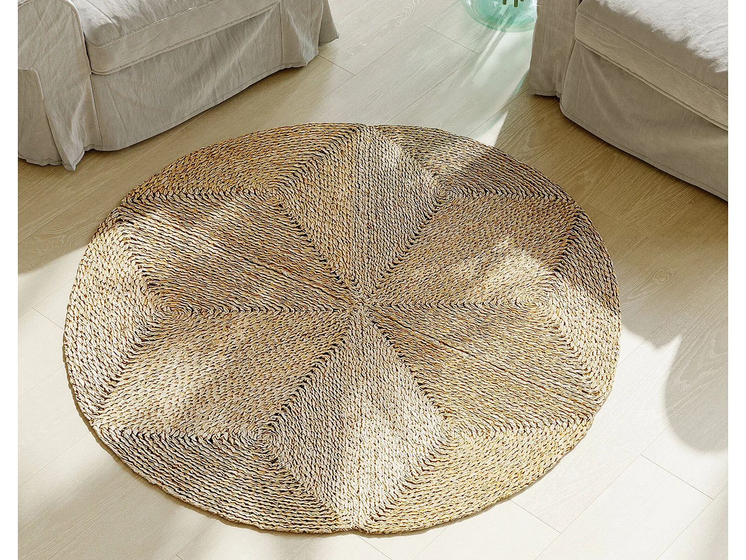Runder Jute-Teppich - Boho Bali - 100 CM - Gabba