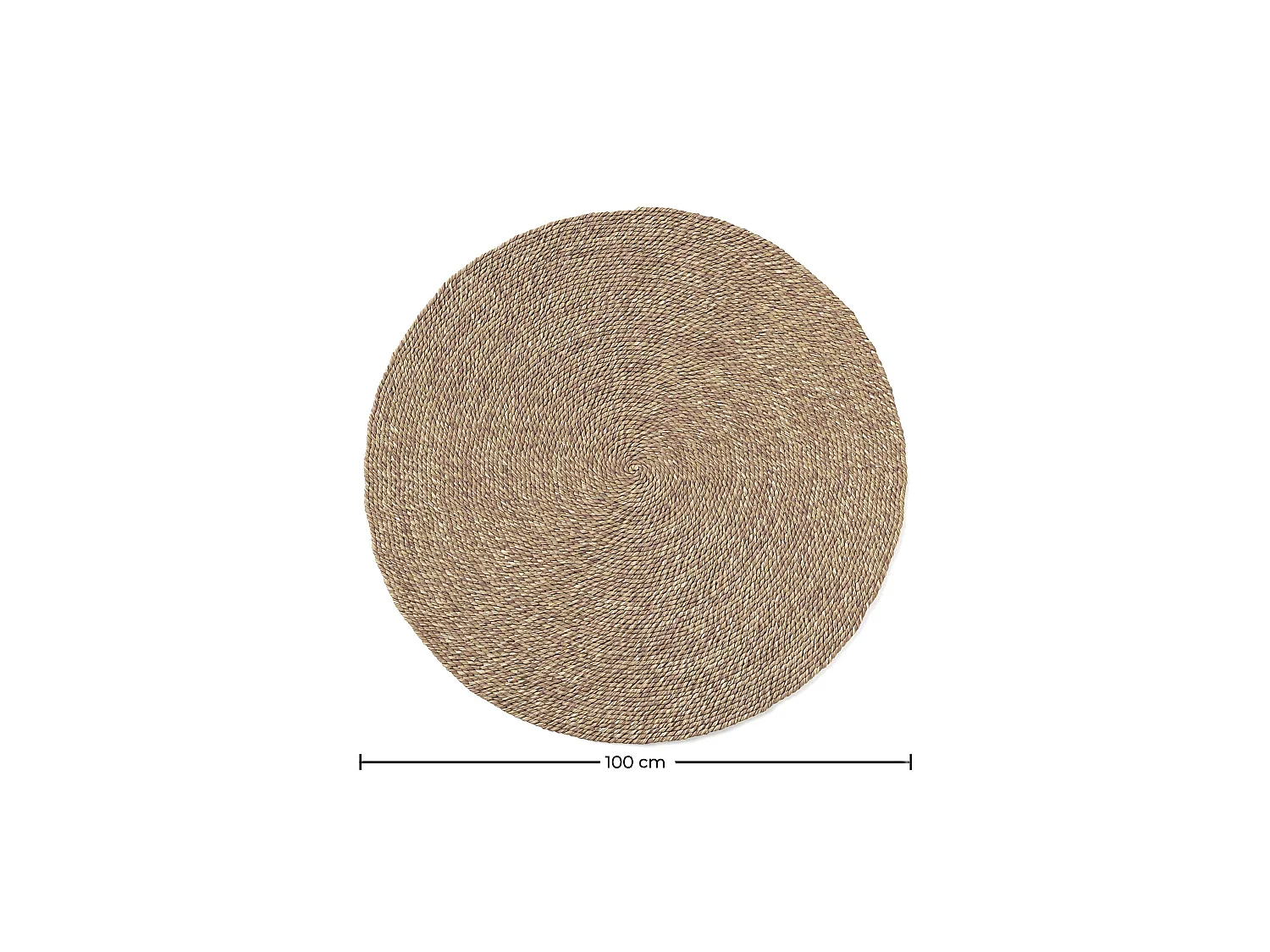 Runder Jute-Teppich - Boho Bali - 100 CM - Yuri