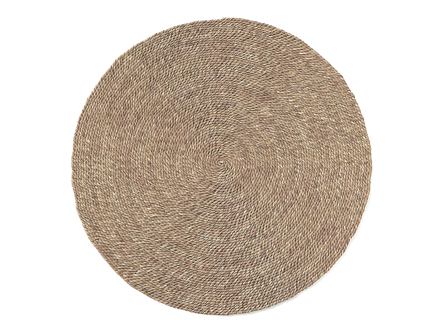Tapis rond en jute - Boho Bali - 100 CM - Yuri Naturel