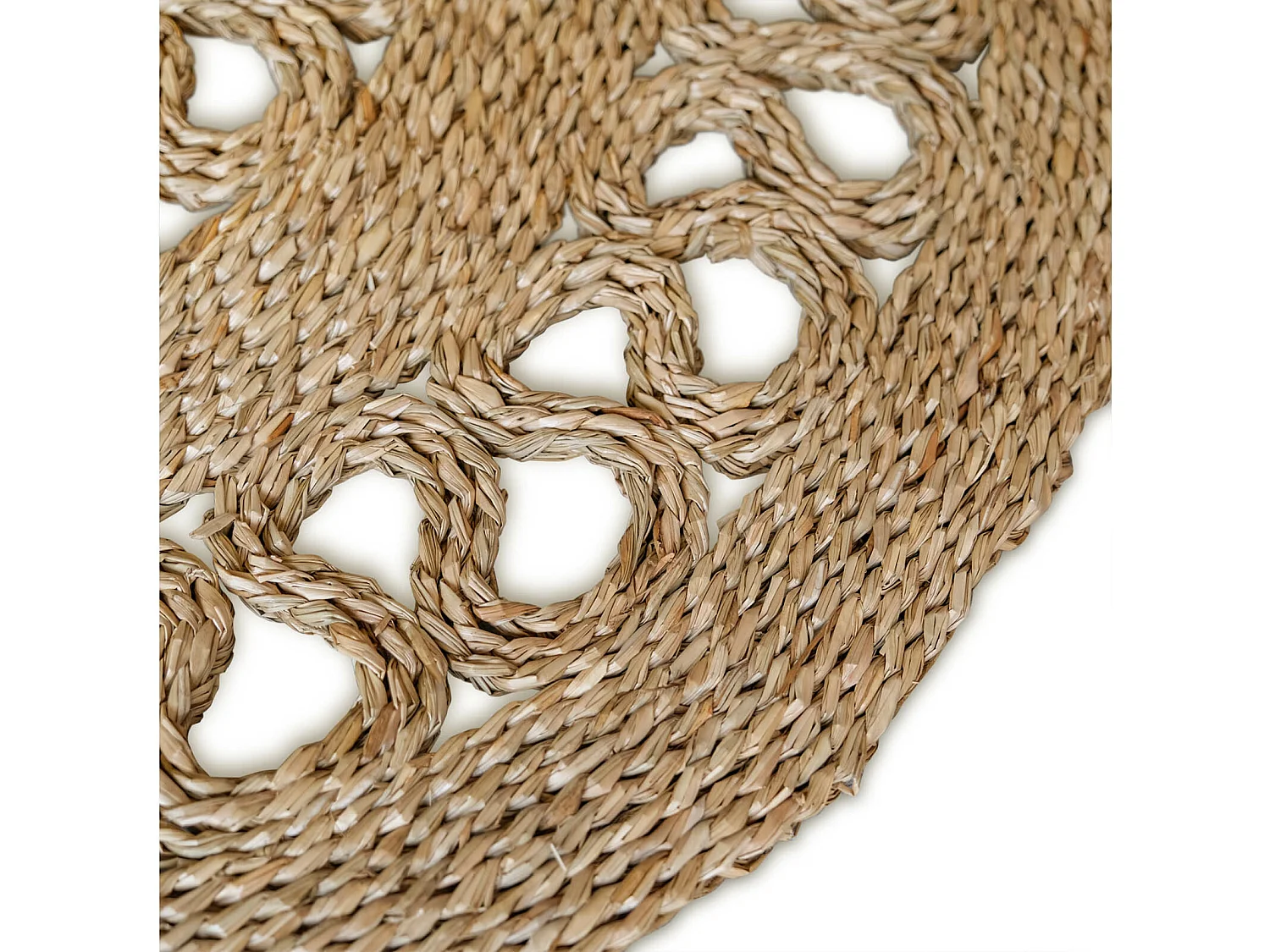 Tapis rond en jute - Boho Bali - 150 CM - Ilya Naturel