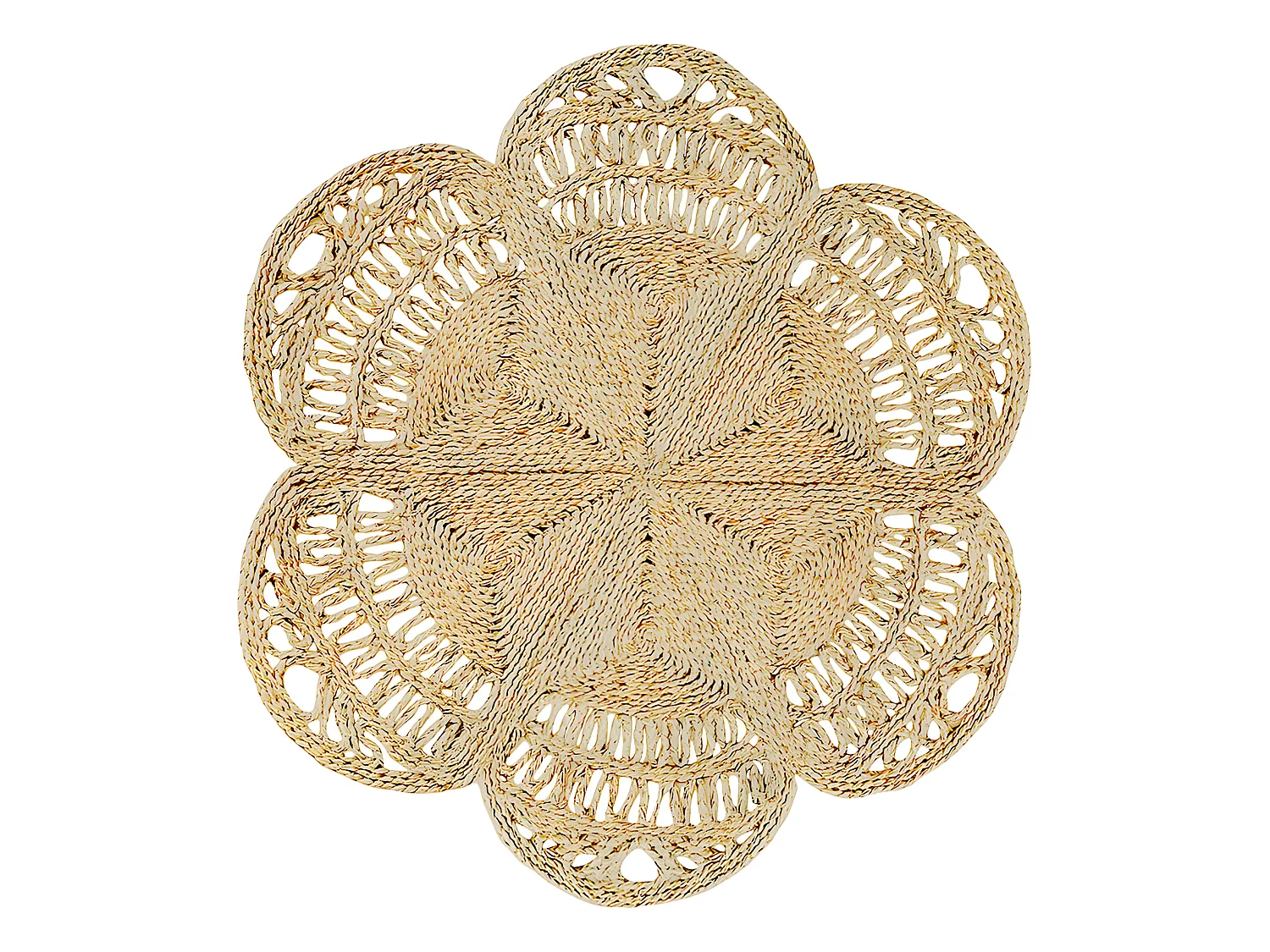 Runder Jute-Teppich - Boho Bali - 120 CM - Niluh
