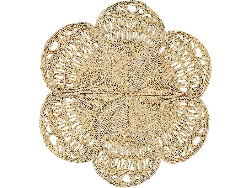 Alfombra Redonda de Yute - Boho Bali - 120 CM -  Niluh