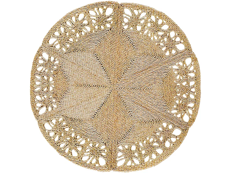 Alfombra Redonda de Yute - Boho Bali - 150 CM - Bilú