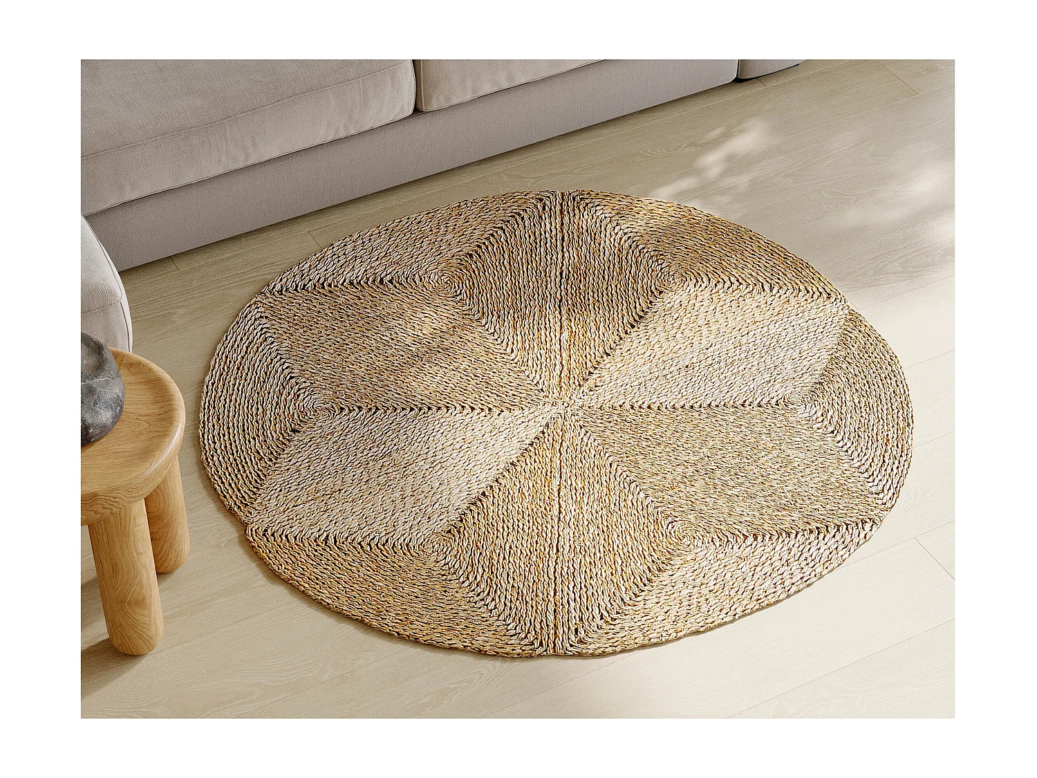 Tappeto rotondo in iuta - Boho Bali - 150 CM - Gabba