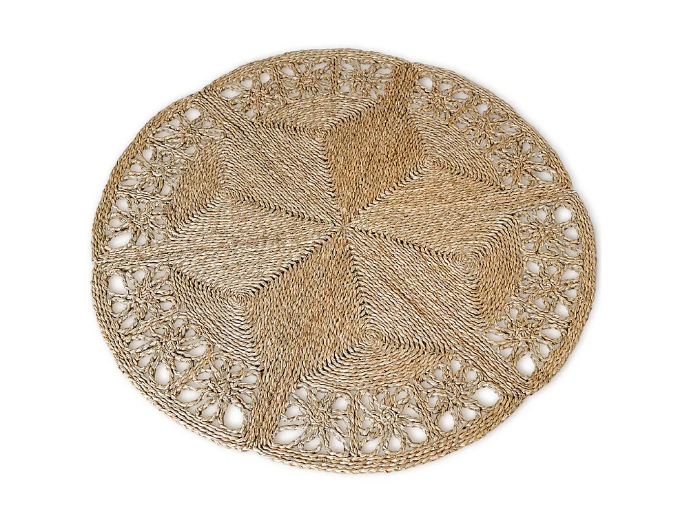 Runder Jute-Teppich - Boho Bali - 120 CM - Bilú