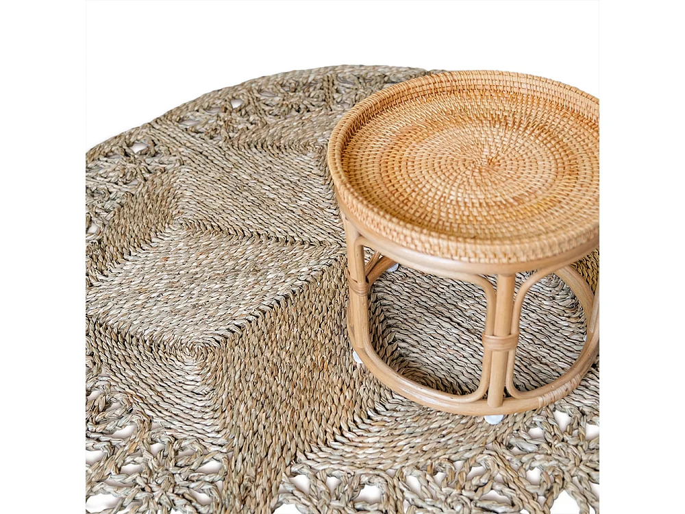 Runder Jute-Teppich - Boho Bali - 120 CM - Bilú