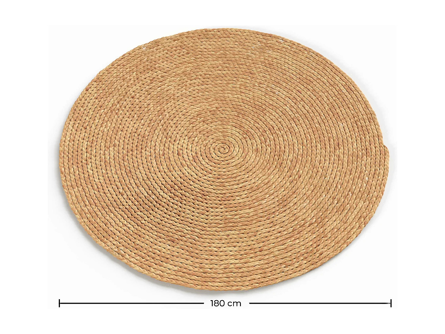 Tapis rond en jute - Boho Bali - 180 CM - Kavya Naturel