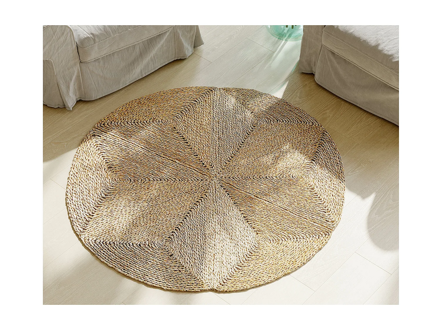 Alfombra Redonda de Yute - Boho Bali - 110 CM - Gabba