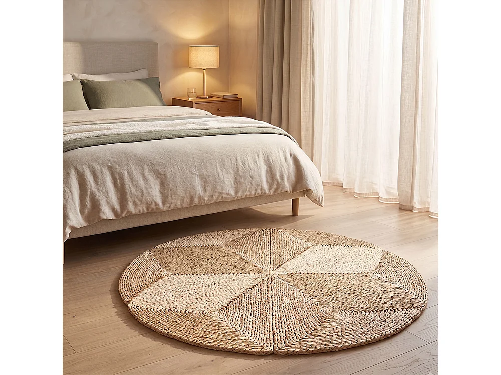 Runder Jute-Teppich - Boho Bali - 120 CM - Gabba