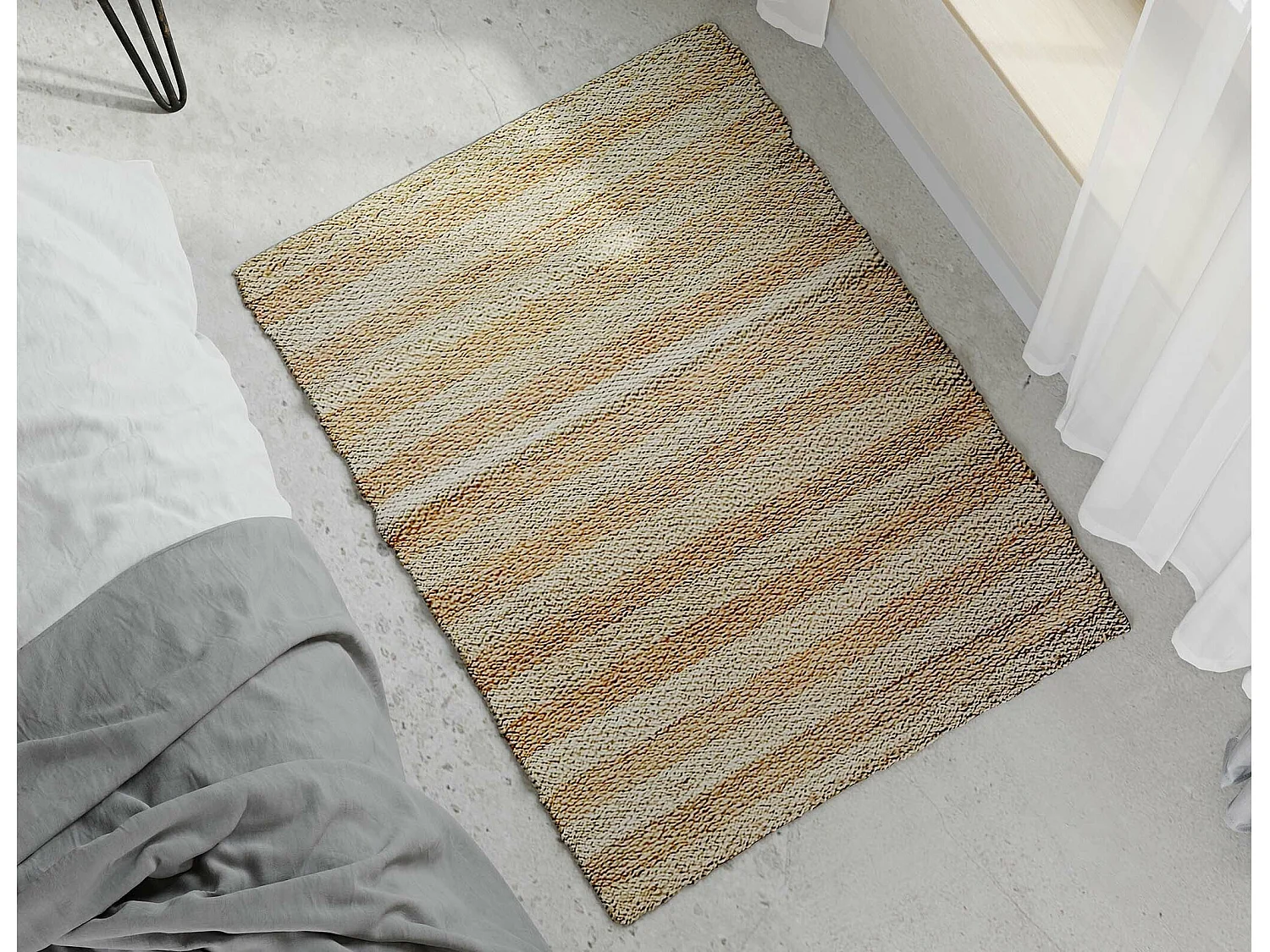 Tappeto rettangolare in iuta - Boho Bali - 100x120 CM - Ghana