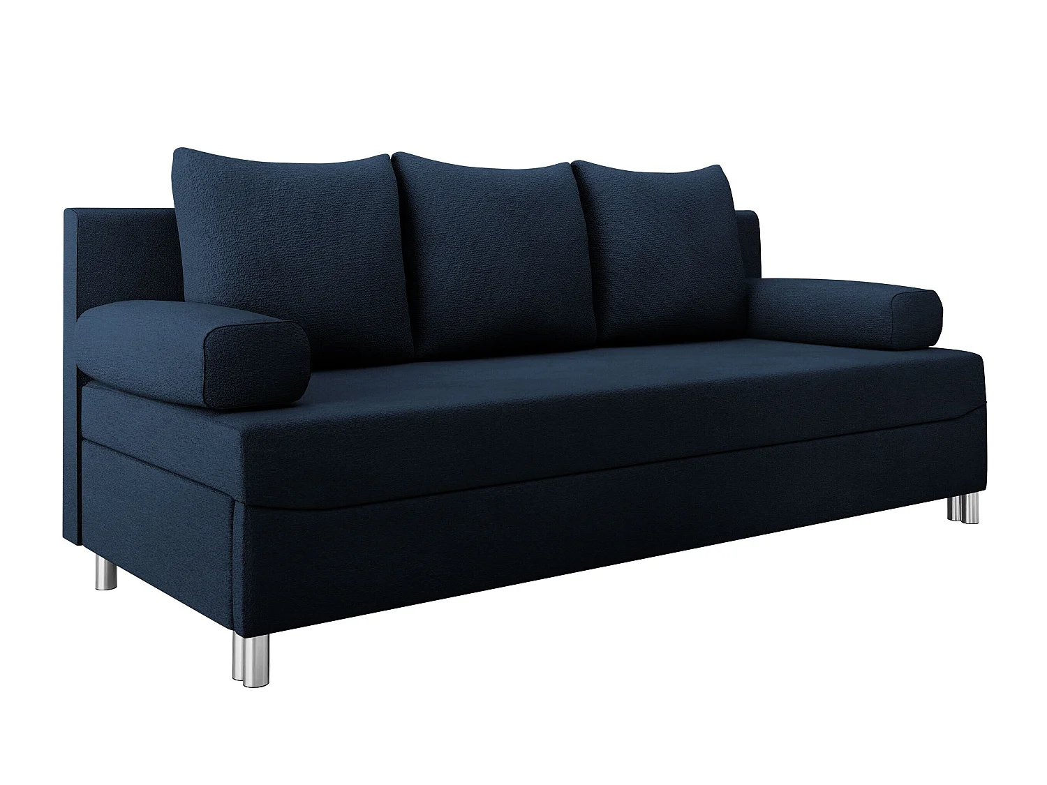 Canapé convertible 2 places en tissu bleu 86x192x80 cm