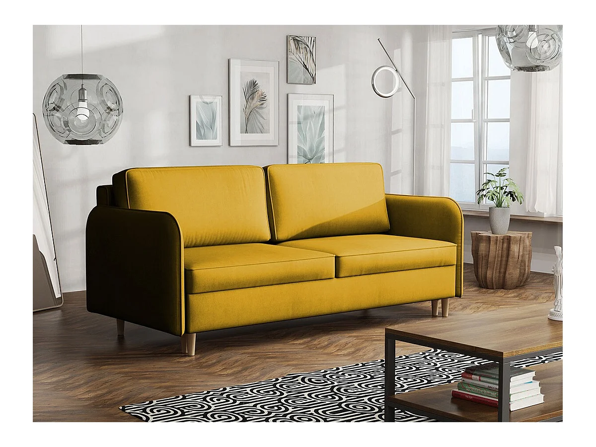 Canapé convertible Columbus 122, Boîte de literie, 95x209x100cm