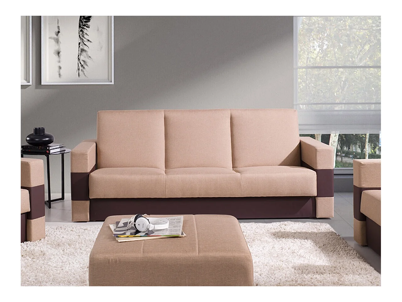 Sofá cama Providence 164, Cama com arrumação, 9x22x9cm