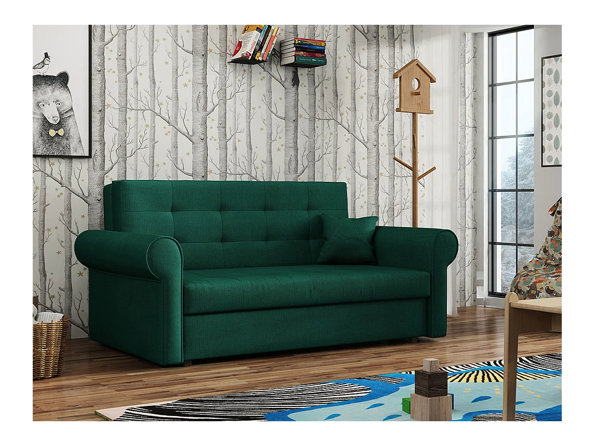 Canapé convertible Columbus 129, Boîte de literie, 85x168x98cm, Mobilier déjà assemblé