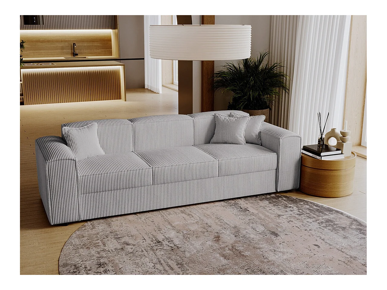 Canapé convertible Clovis 114, 79x252x88cm