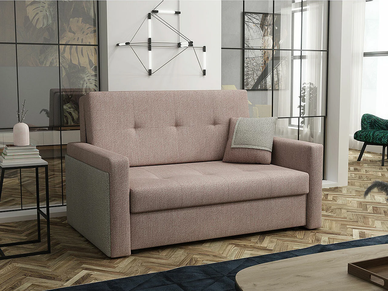 Canapé convertible Columbus 174, Boîte de literie, 85x140x98cm