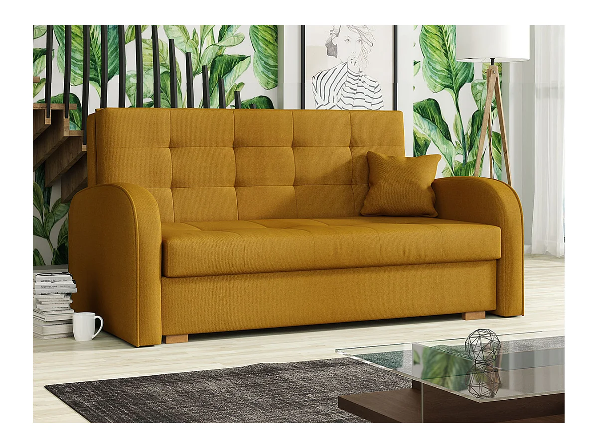 Canapé convertible Columbus 116, Boîte de literie, 85x153x98cm, Mobilier déjà assemblé
