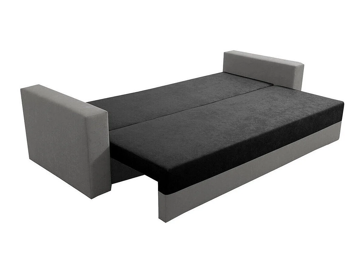 Canapé convertible 4 places en tissu rouge MUNCIE 80x235x87 cm